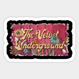 Classic Velvet Personalized Flowers Proud Name Sticker
